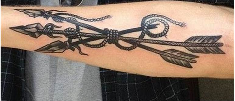 Mens arrow tattoo